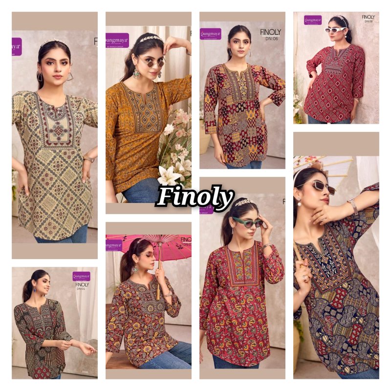Finoly By Rangmaya Cotton Short Tunic Ladies Top